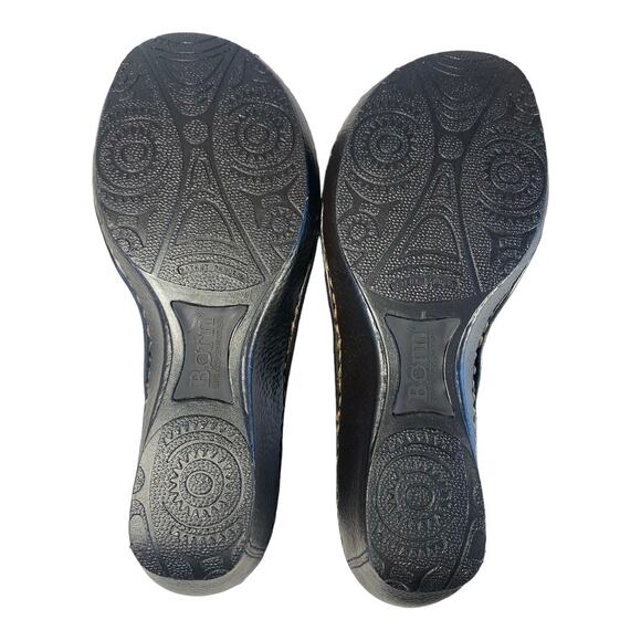 Born Women's Hand Crafted Wilma Brown Leather Wedge Sandals 9 - Picture 7 of 7